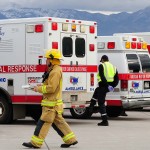 Medical personnel training at Bozeman-Yellowstone Airport.