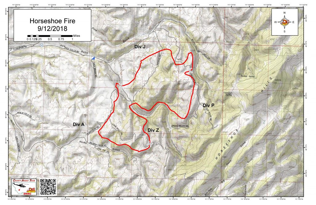 Horseshoe Fire Map 9/12/18