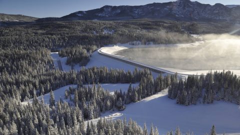 Aerial image of Middle Creek Dam