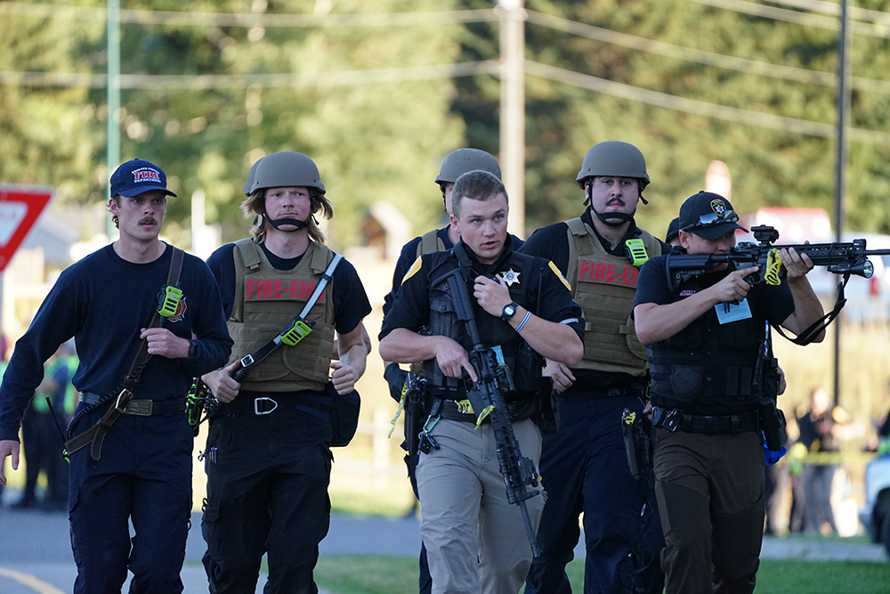 Image of an active killer exercise