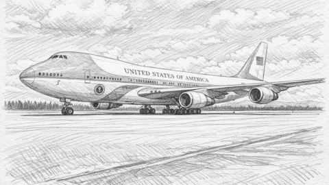 Computer Generated sketch of Air Force 1