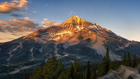 Computer Generated sketch of Lone Peak