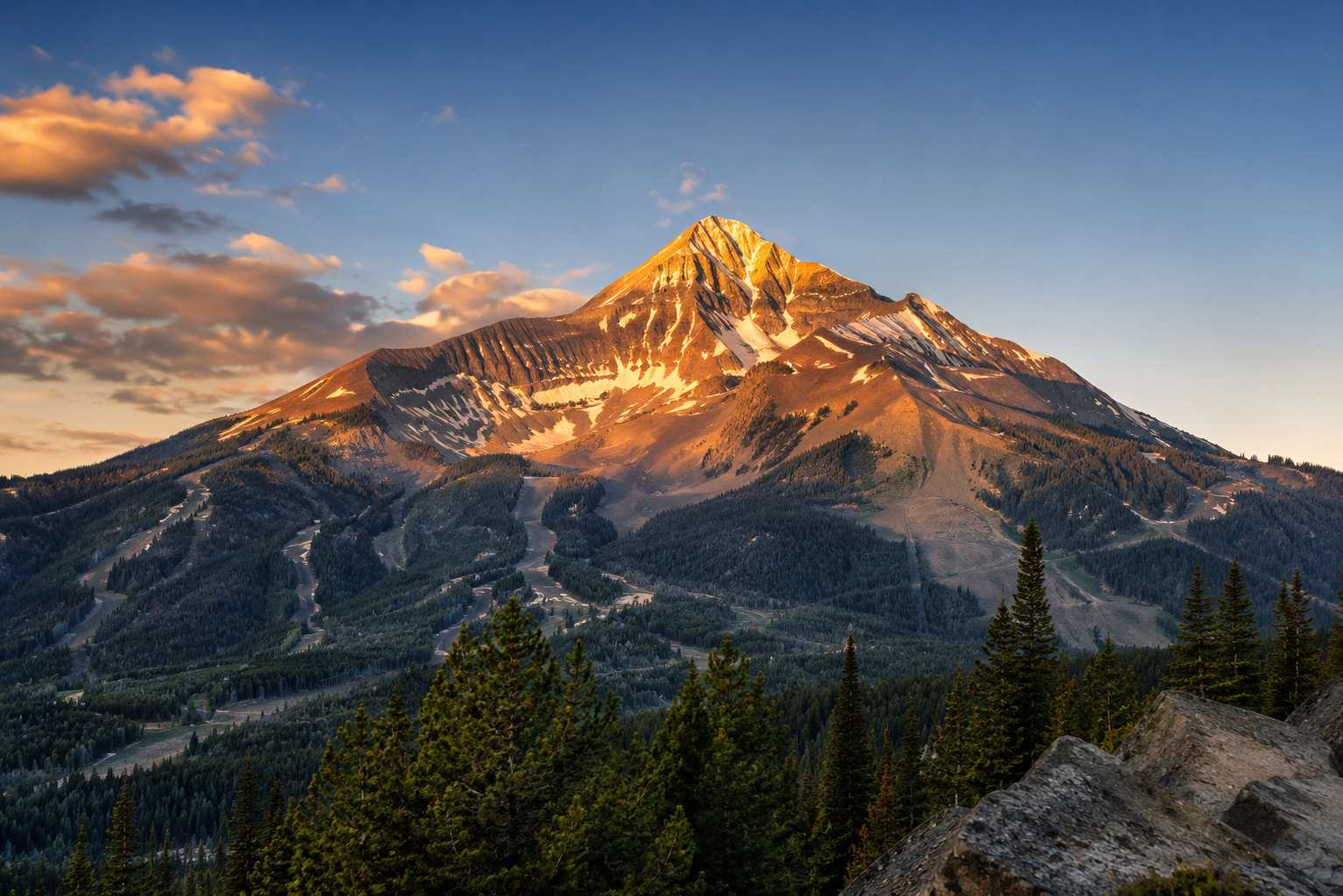 Computer Generated sketch of Lone Peak