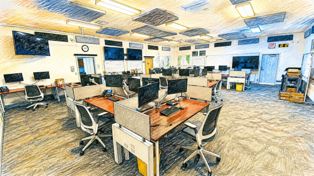 Computer Generated sketch of the Gallatin County Coordination Center.