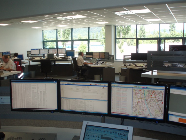 Stock image of 911 dispatch center