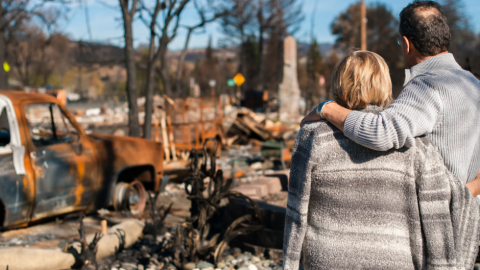 Image of a home destroyed by fire