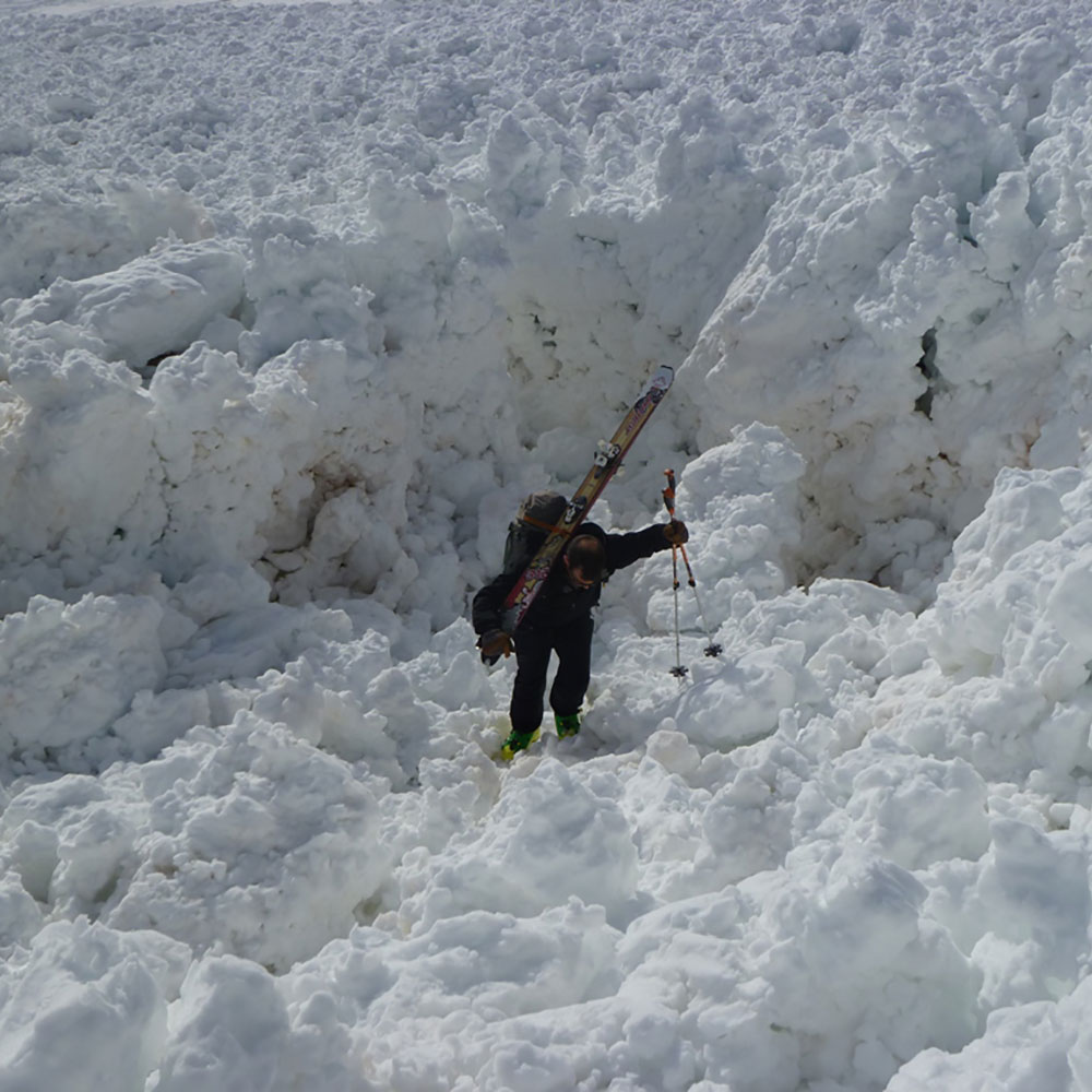 image of avalanche debris path