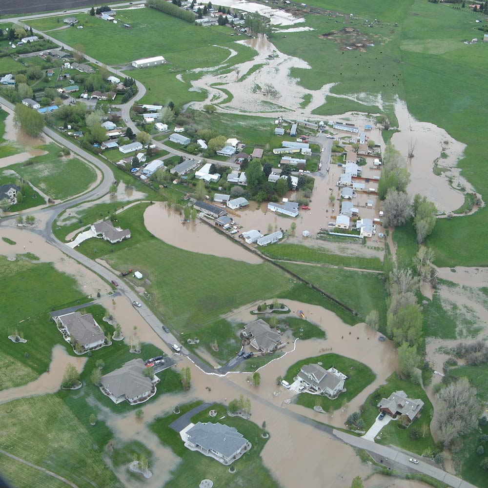 Flooded subdivision