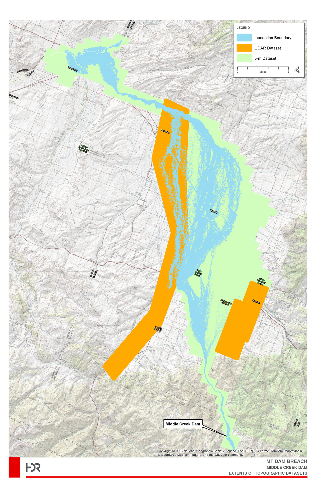 Image of 2017 Inundation Map for Middle Creek