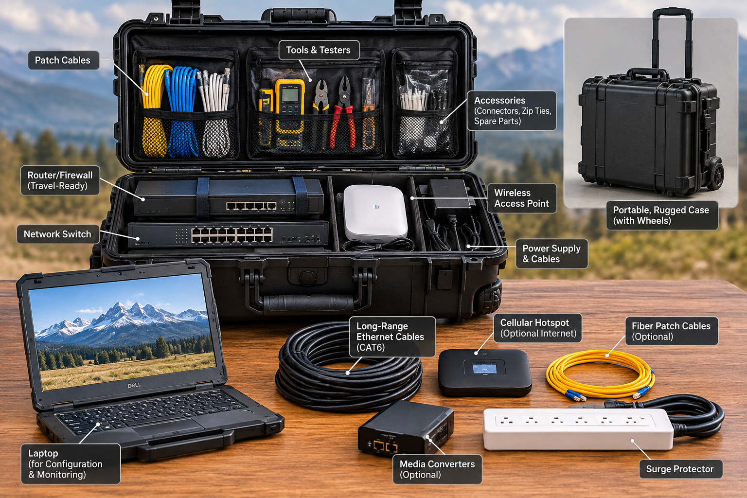 Computer generated networking kit