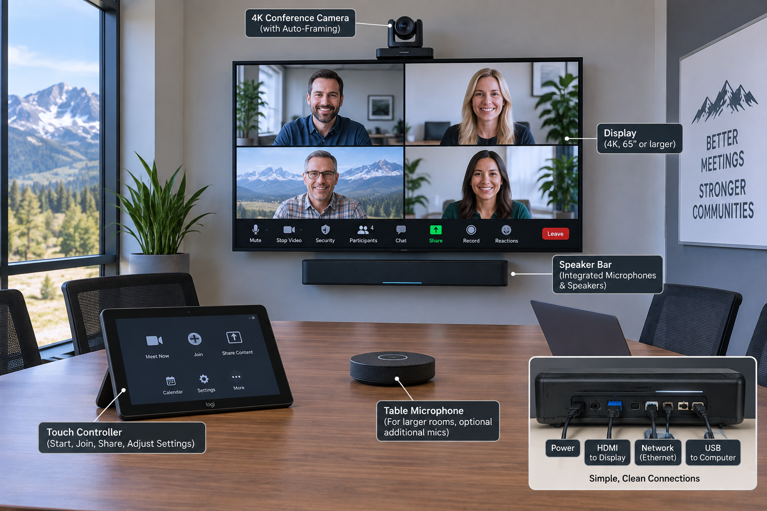 Computer generated video conferencing system