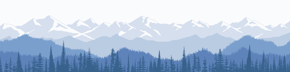 Silhouette of a mountain range